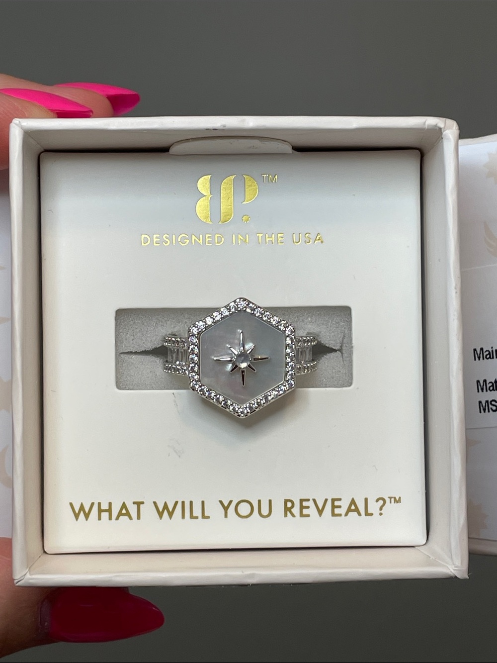 Bomb Party HALO "Until We Meet Again" RG35558 Moonstone on Rhodium NWT $144 MSRP